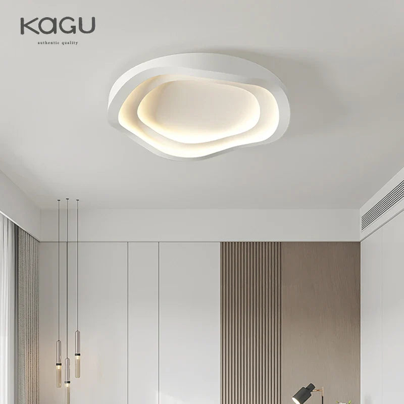 Afralia™ LED Round Ceiling Lamp with Remote Control Dimming for Modern Indoor Lighting