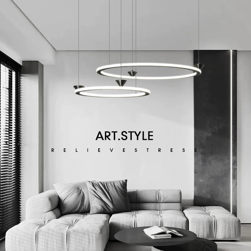 Afralia™ Modern Luxury LED Chandelier for Living Room, Restaurant & Home 2023 Model