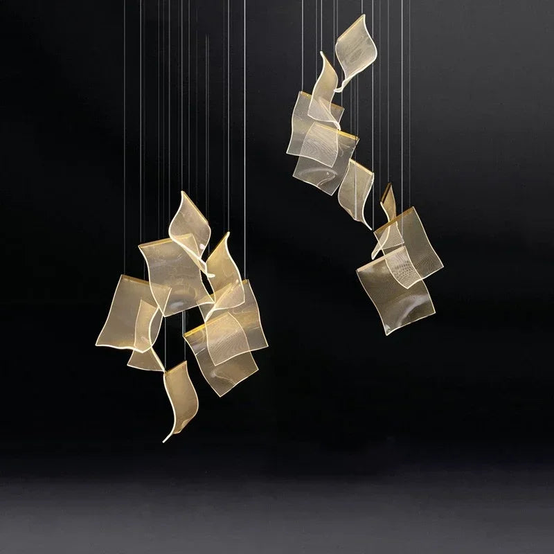 Afralia™ LED Chandelier: Modern Adjustable Hanging Lamp for Living Room and Staircase Lighting