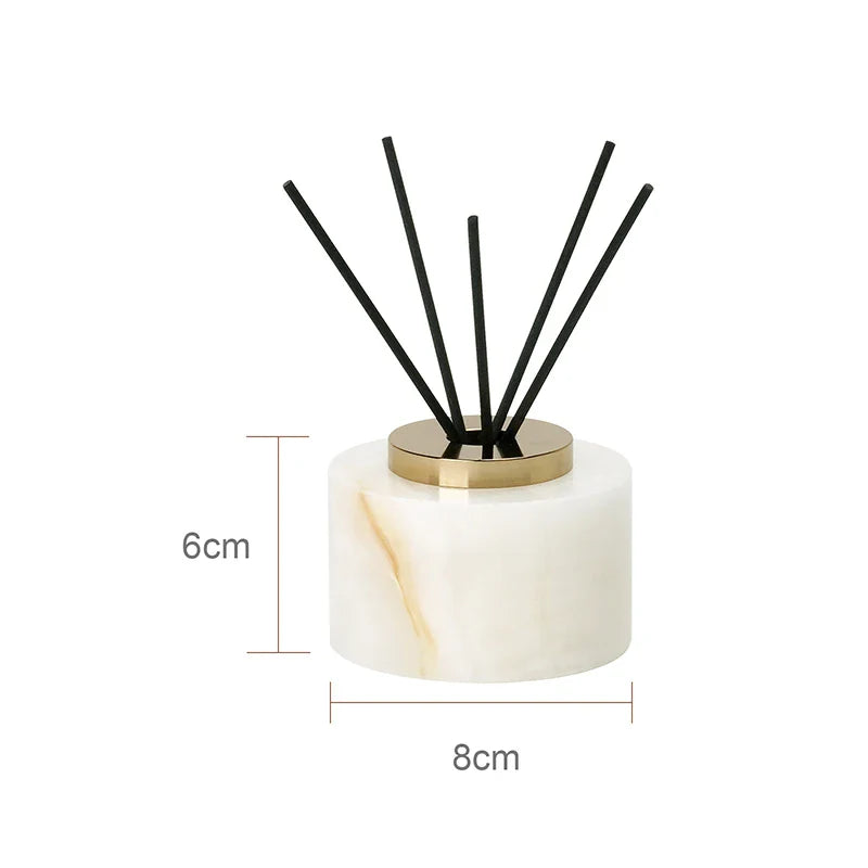 Afralia™ White Onyx Marble Bathroom Accessories Set for Elegant Bath Decor