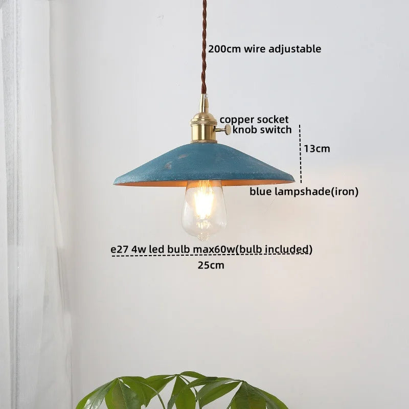 Afralia™ Retro Iron LED Pendant Lights for Home Decor, Restaurant, Bedroom, Living Room