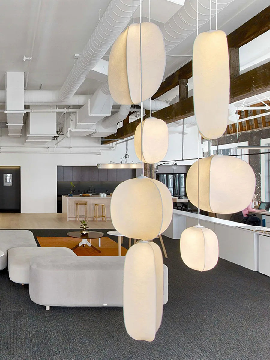 Afralia™ Silk Pendant Lights: Modern Wabi Sabi Design for Dining, Bedroom, Bar & Study
