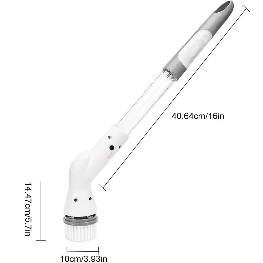 Afralia™ Electric Spin Cleaner + 6 Brush Heads - Turbo Scrub for Kitchen, Bathroom & Floors