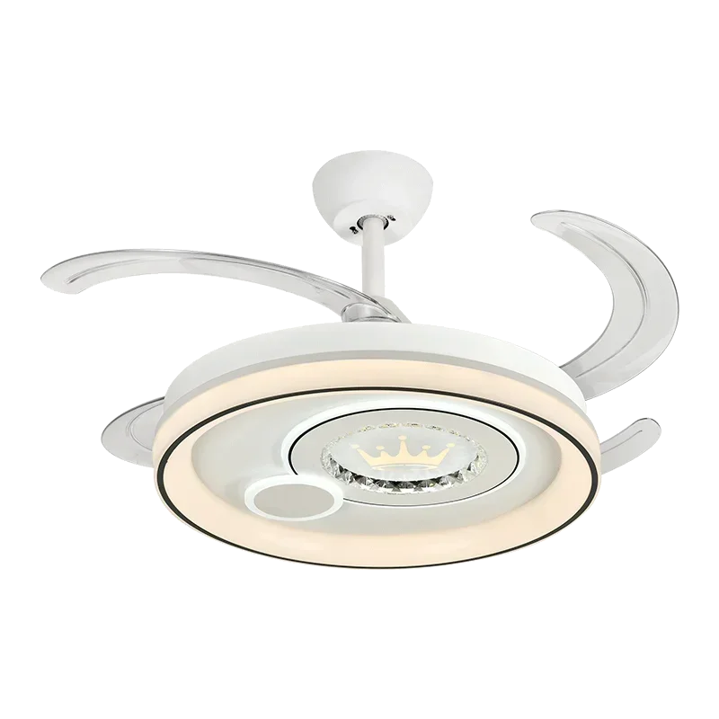Afralia™ Dimmable Smart Home LED Ceiling Fan Light with Remote Control