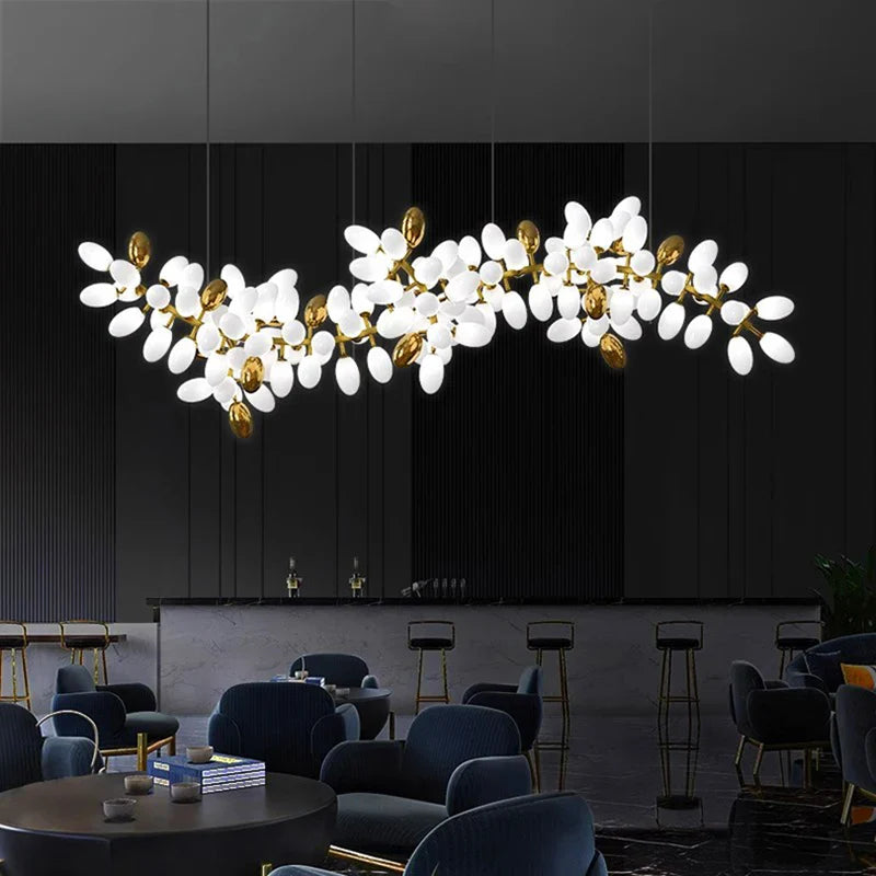 Afralia™ Modern Indoor Pendant Chandelier LED Ceiling Light Dining Room Lamp