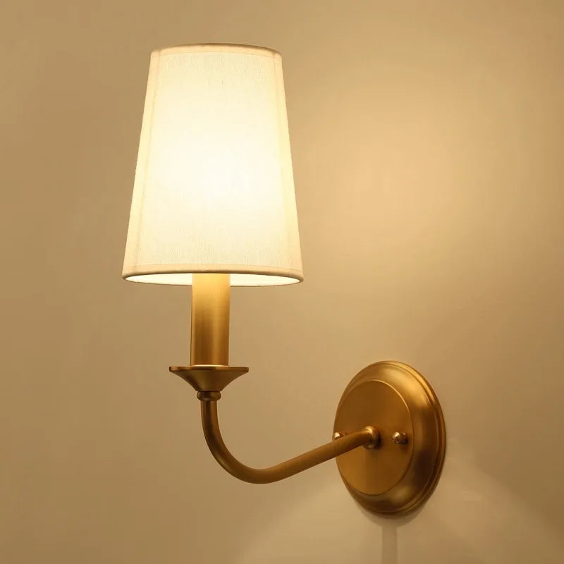 Afralia™ Rural Fabric Gold Pendant Chandelier for Living Room, Bedroom, and Restaurant Lighting