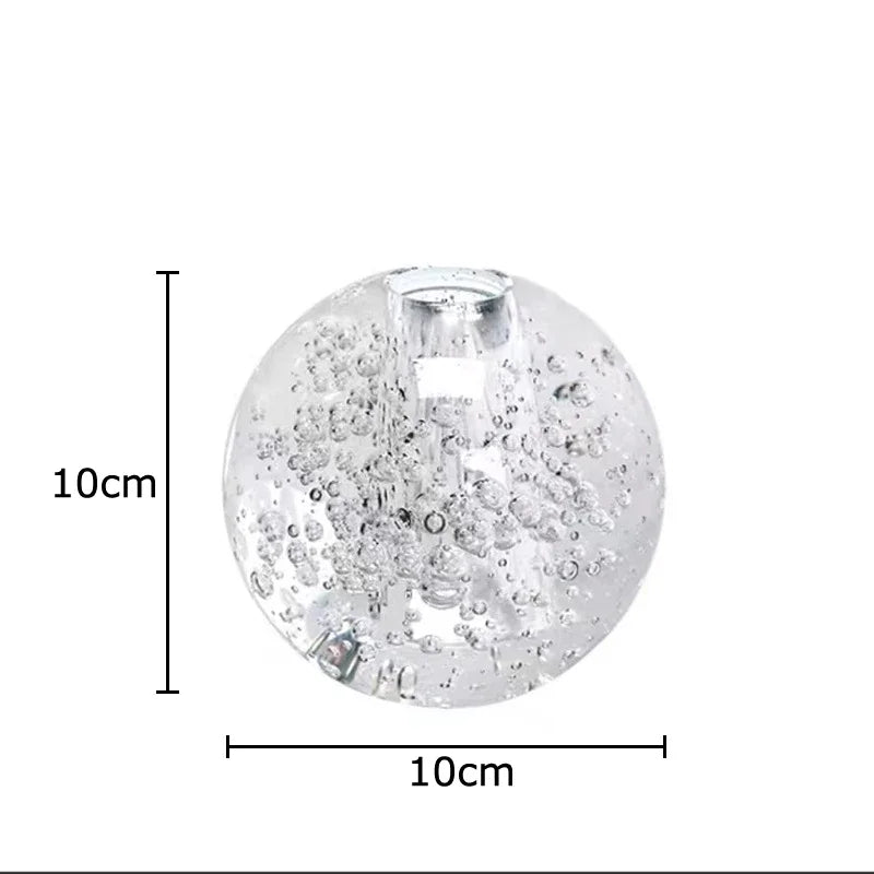 Afralia™ Crystal Bubble Ball Vase with Artificial Flowers for Desk Decoration