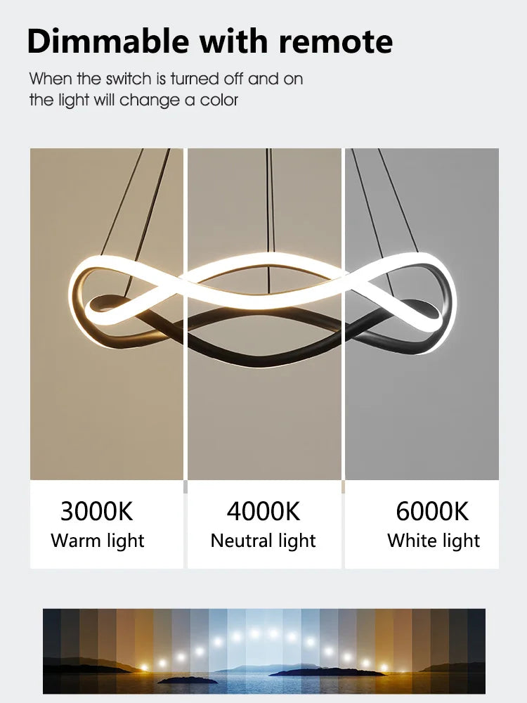 Afralia™ Nordic Circle Chandelier: Modern & Personalized Living Room Lighting