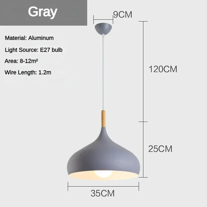 Afralia™ Nordic Macaroon Color Pendant Light LED Single Head Chandelier for Kitchen & Cafe