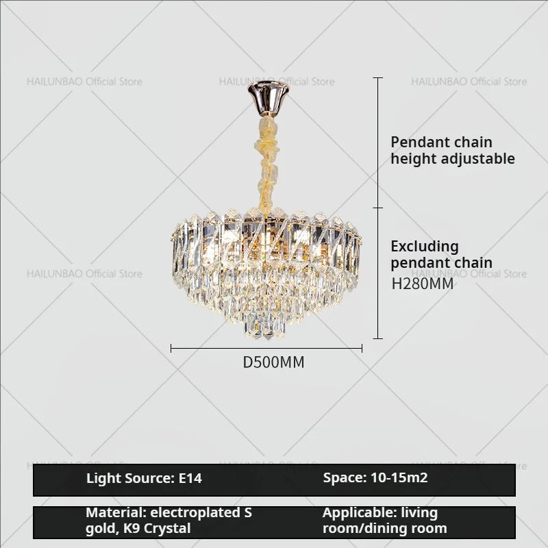 Afralia™ Crystal Chandelier: Luxury French Style Light for Elegant Living Room & Dining Area