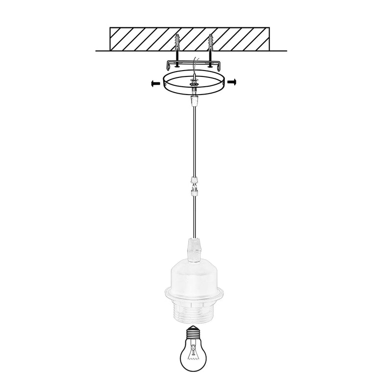 Afralia™ Vintage E27 Pendant Lamp Holder with 1M/1.5M Cable - Hanging Light Fixture Base