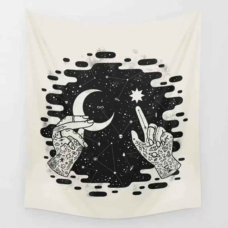 Moon Phase Magic Tapestry by Afralia™ - Boho Wall Hanging for Bedroom Decor