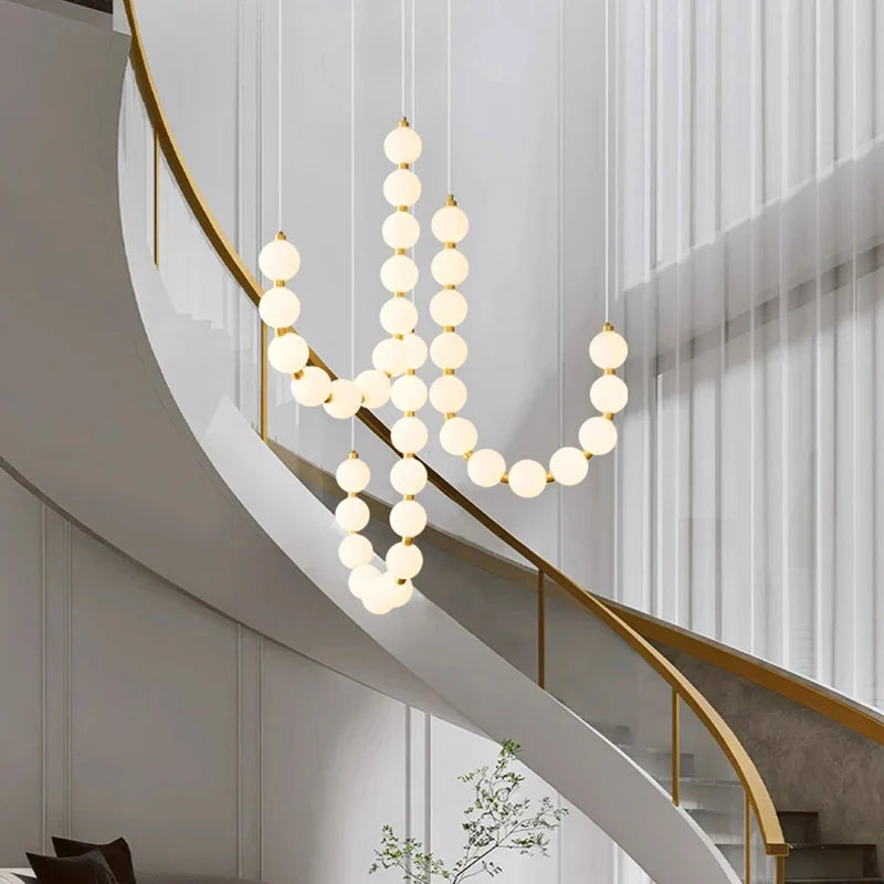 Afralia™ Nordic Chandelier for Stairs, Living Room, Bedroom, Dining Room - Pendant & Ceiling Lights