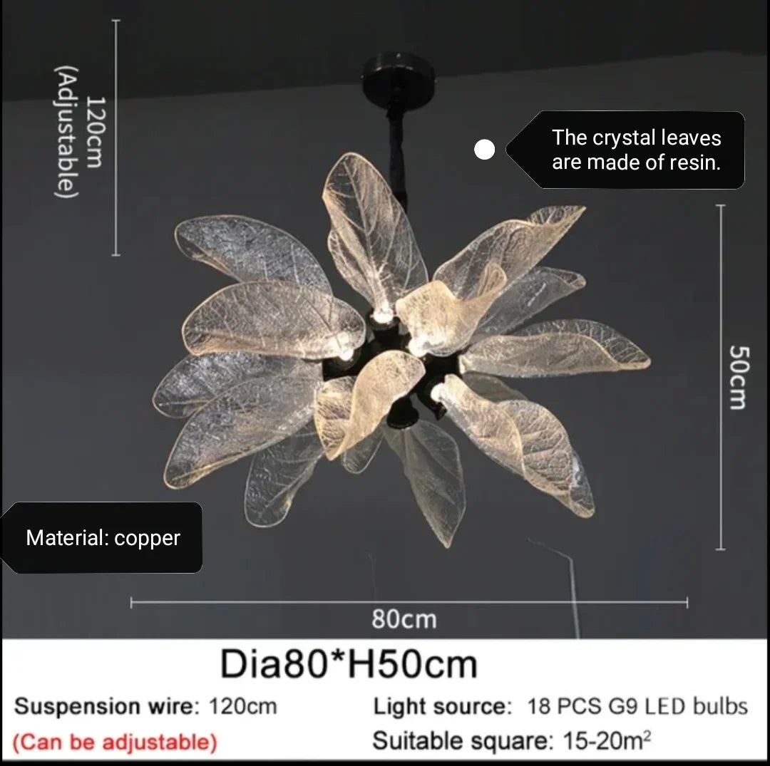 Afralia™ Elegant Copper Chandelier Light for Kitchen Dining Living Room - Modern Luxury Crystal Lamp