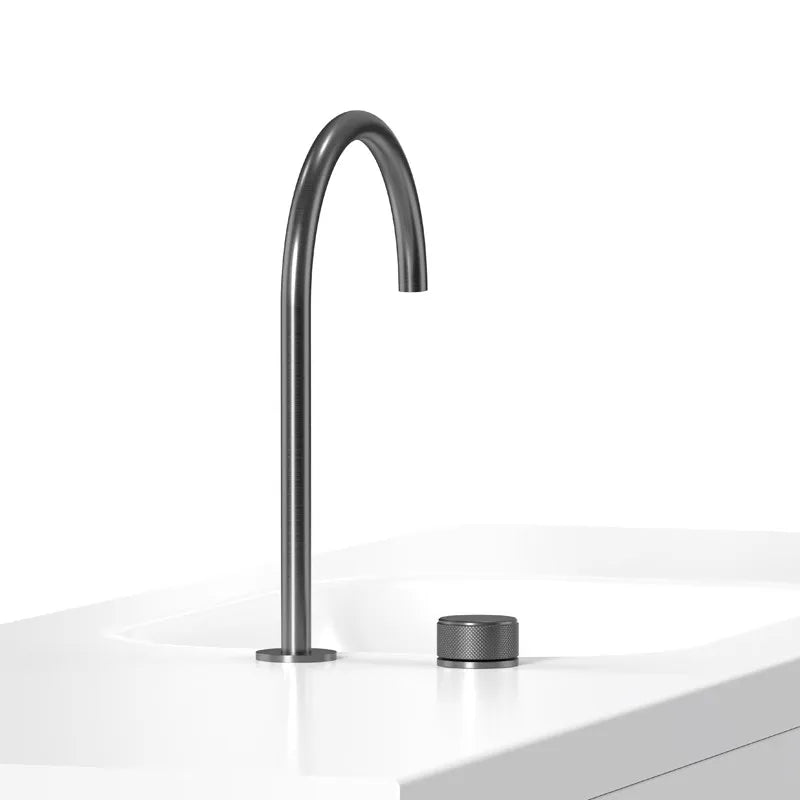 Afralia™ Black Basin Faucet - Brushed Rotate Sink Tap, Two Holes Bathroom Faucet