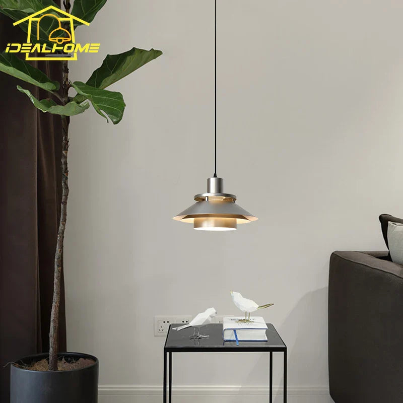 Afralia™ Industrial Retro LED Bedside Pendant Lights for Bedroom, Kitchen, Dining Room