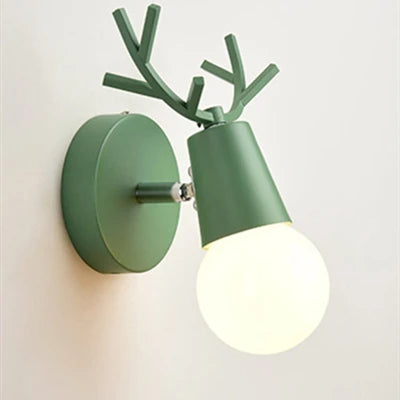 Afralia™ Deer Head LED Wall Lamp, Modern Minimalist Bedroom Lighting in 7 Colors