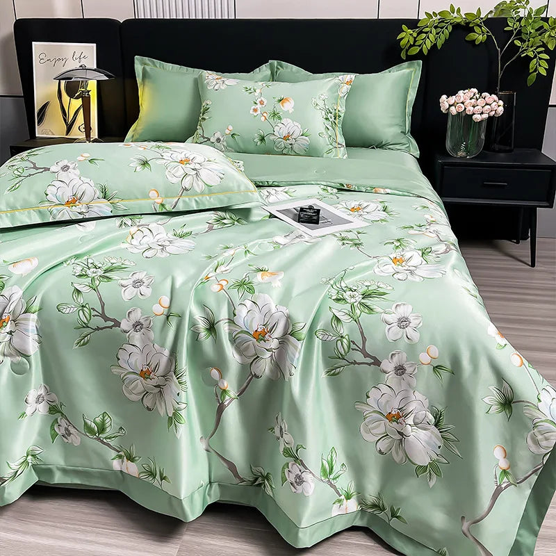 Afralia™ Silky Washed Summer Quilt - Skin-Friendly & Breathable Light Luxury Comforter