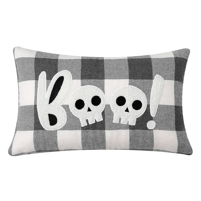 Afralia™ Halloween Ghost Embroidery Pillow for Cozy Living Room Sofa Rest