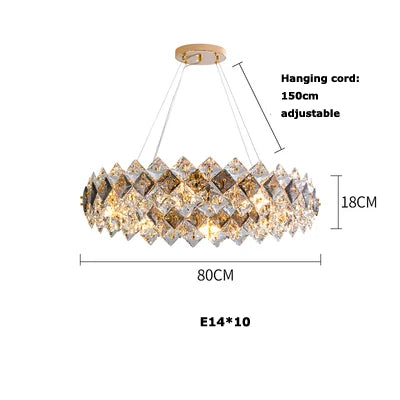 Afralia™ Luxury Crystal Chandelier Lighting for Dinning Room