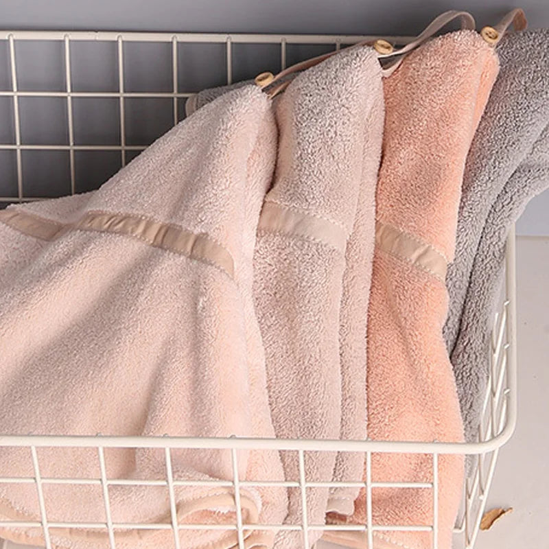 Afralia™ Coral Velvet Hand Towel: Round Cute Style, Super Absorbent & Soft for Bath