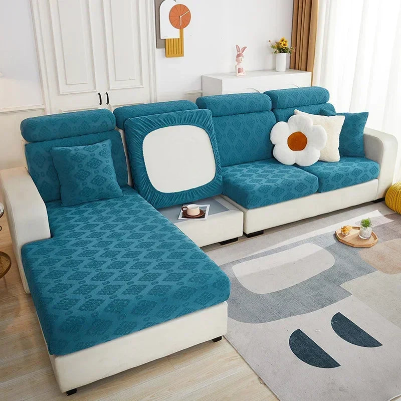 Afralia™ Jacquard Sofa Seat Cover | Stretchable & Washable Furniture Protector