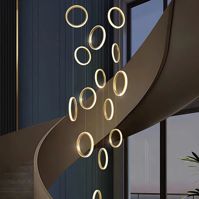 Afralia™ Nordic LED Chandelier: Modern Luxury Lighting for Home Decor, Living Room, Dining Room & Stairway