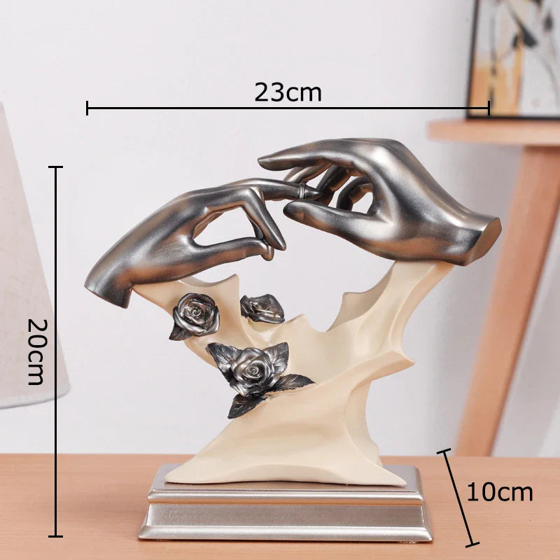 Afralia™ Couples Rings Statue Desk Decoration Resin Crafts Room Decor