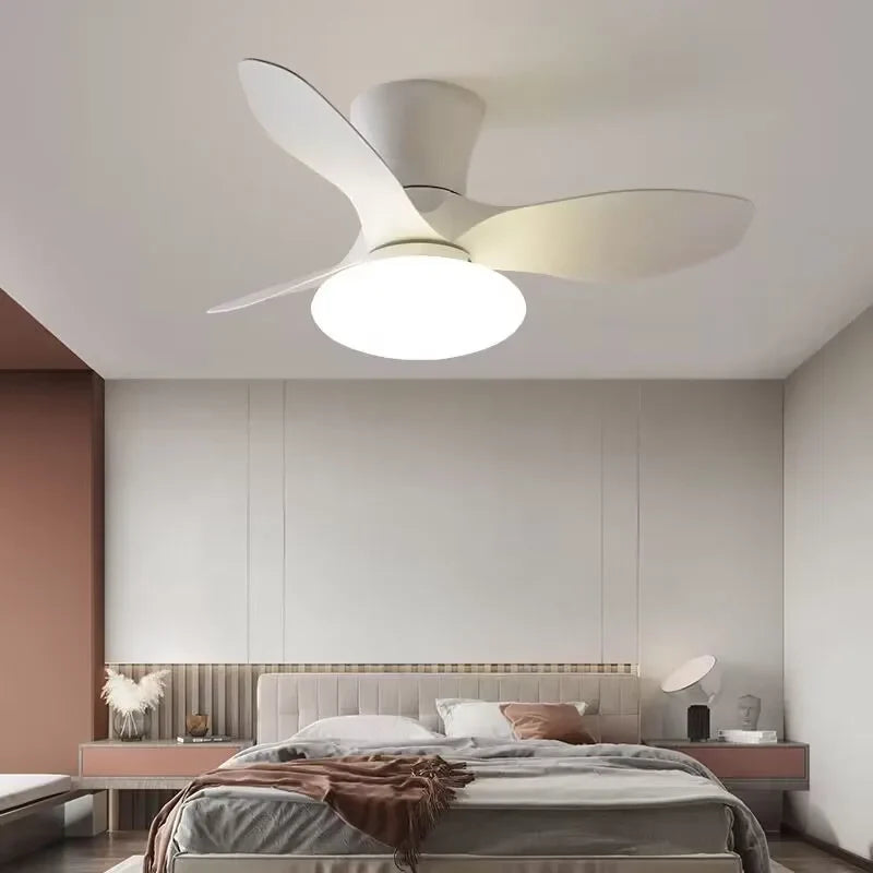 Afralia™ Ceiling Fan Lamp with Remote Control and Reversible LED Lights