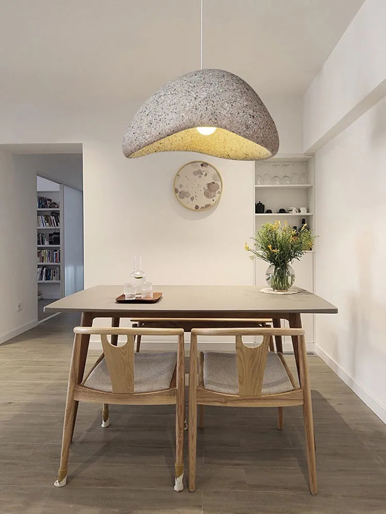 Afralia™ Minimalist Wabi Sabi LED Pendant Light Chandelier for Restaurant, Living Room, Bedroom