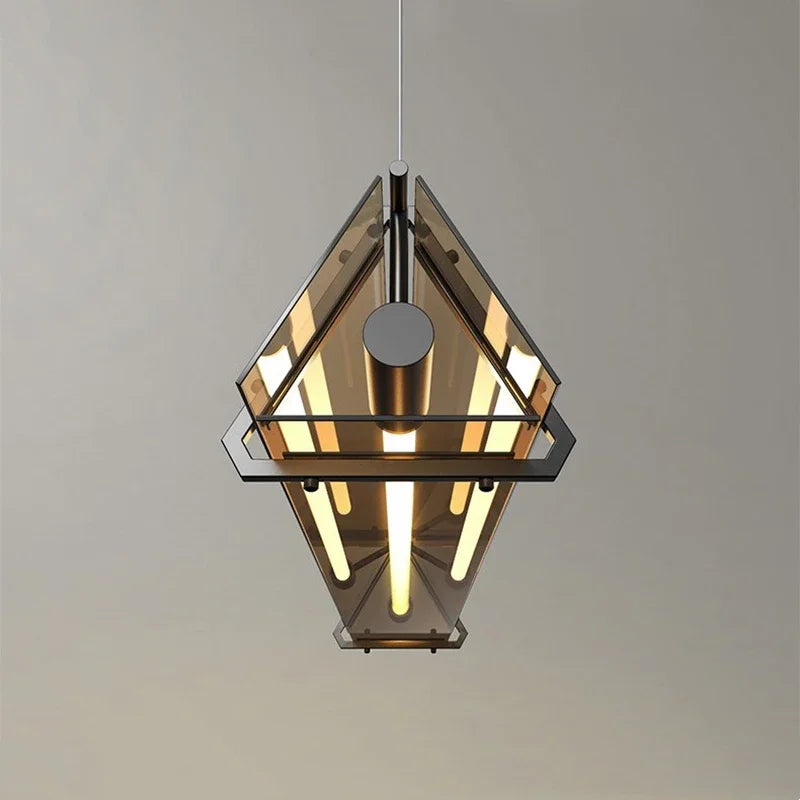 Afralia™ Amber LED Pendant Lamp Modern Glass Dining Table Kitchen Fixture