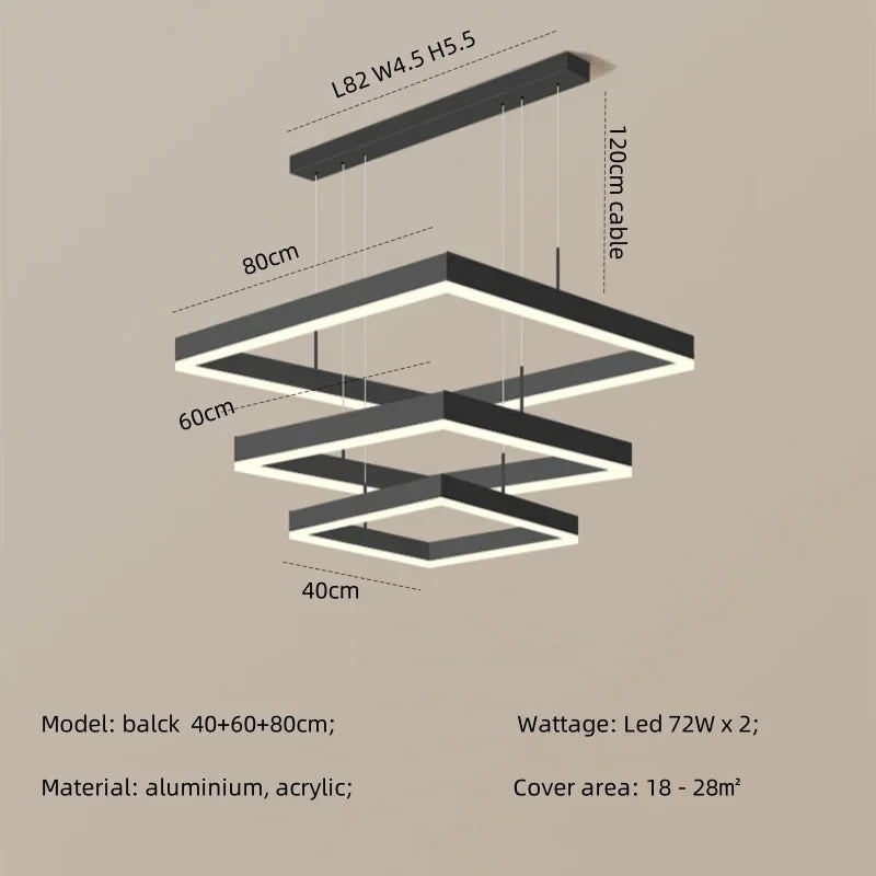 Afralia™ Modern Straight Pendant LED Light - Minimalist Painted Aluminium Chandelier
