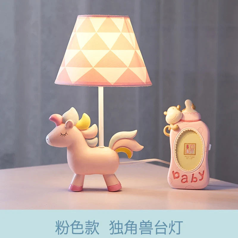 Afralia™ LED Unicorn Table Lamp for Children's Room, Nordic Design Stand Light Lamparas