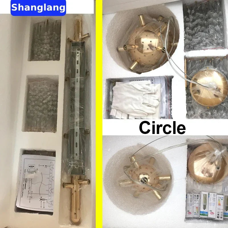 Afralia™ Crystal Snowflake Chandelier: Modern Nordic Style Luxury Light for Living Room Decor