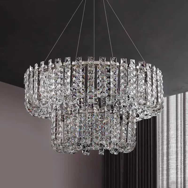 Afralia™ Crystal Pendant Ceiling Lamp LED Luxury Hanging Light