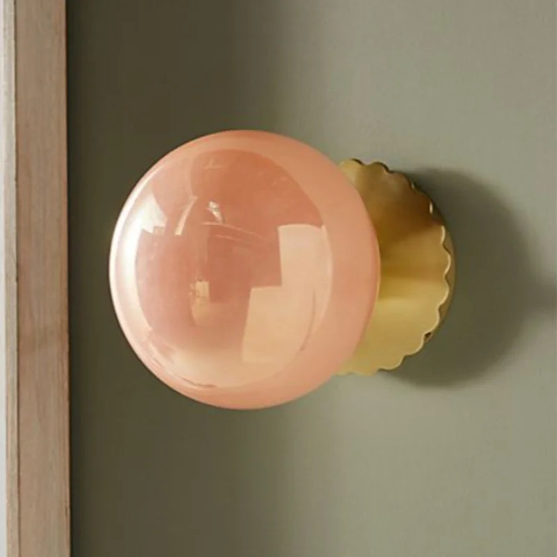 Afralia™ Glass Wall Sconce: LED Lights for Living Room Bedroom Decoration