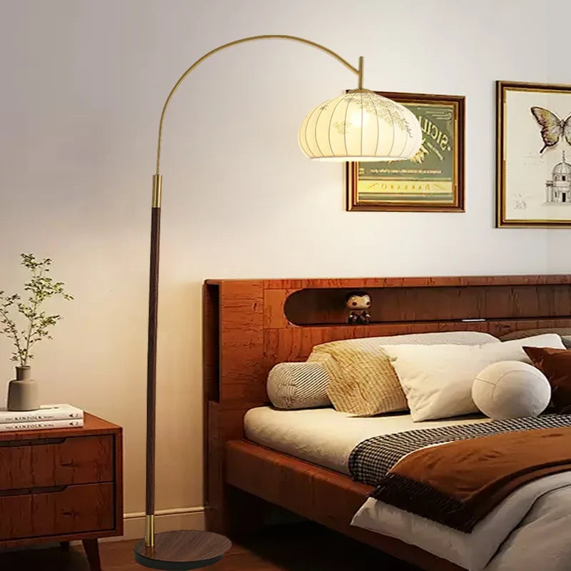 Afralia™ Antique Fishing Floor Lamp for Living Room Bedroom Study