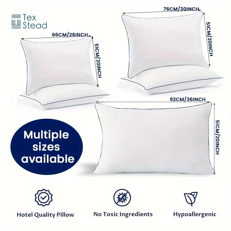 Afralia™ Soft Hotel Quality Bed Pillows for Stomach or Side Sleepers