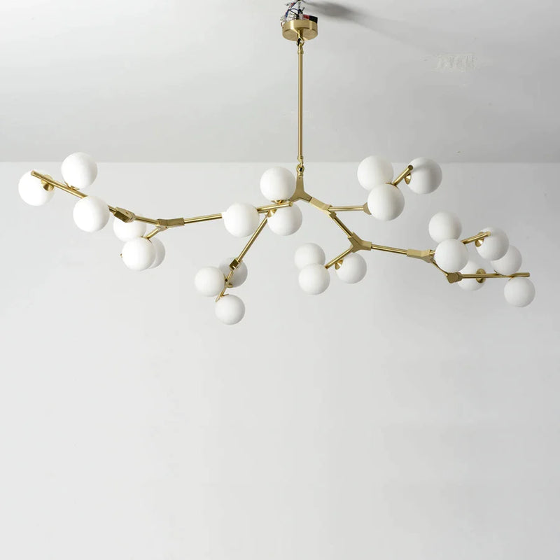 Afralia™ Glass Balls Tree Branches Chandelier, Nordic LED Ceiling Light