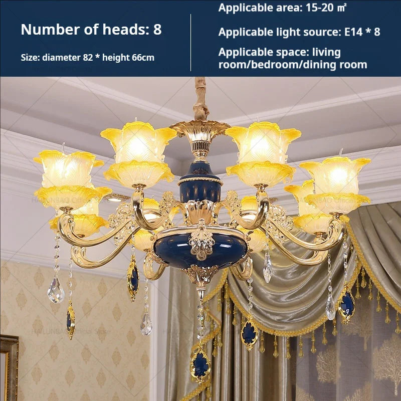 Afralia™ Elegant Crystal Chandelier Living Room Bedroom Lighting