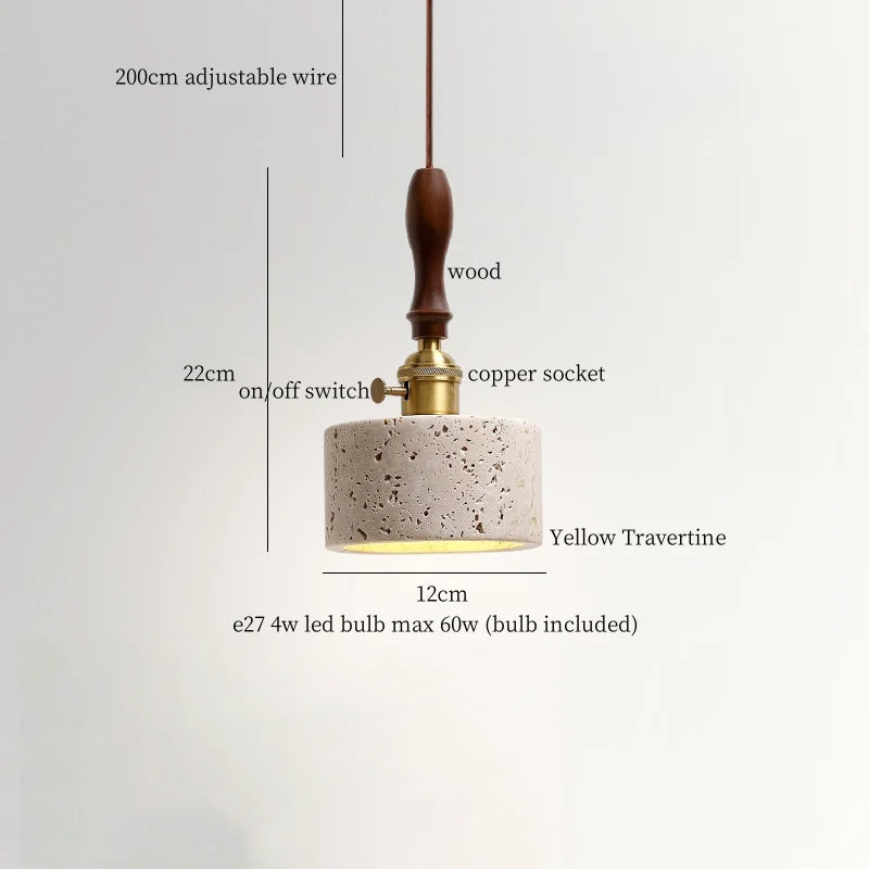 Afralia™ White Glass LED Pendant Light - Yellow Travertine Mid Century Hanging Lamps