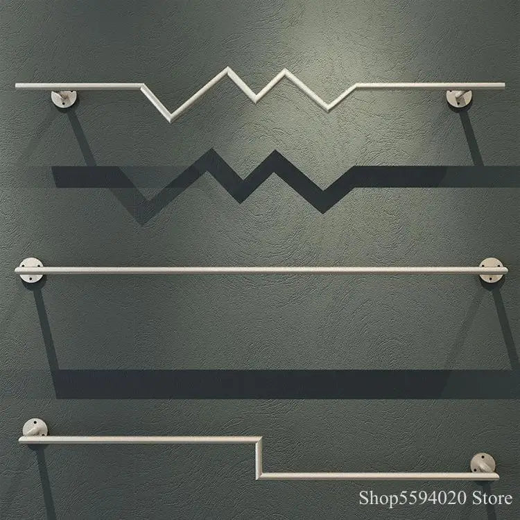 Afralia™ Golden Iron Ladder Shelf Clothing Hanger Rack for Stylish Garment Display