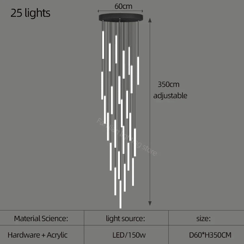 Afralia™ Luxury LED Ceiling Chandelier for Home, Hotel & Restaurant Lighting
