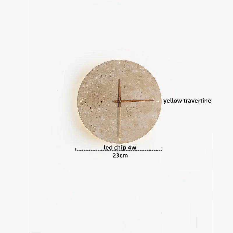 Afralia™ LED Wall Light: Nordic Modern Design with White Glass & Yellow Travertine Wood