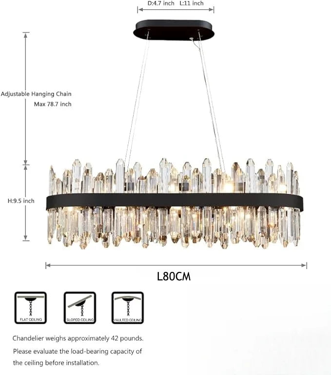 Afralia™ Gold Crystal Chandelier: Dimmable Modern Ceiling Light for Dining Living Room Kitchen Island