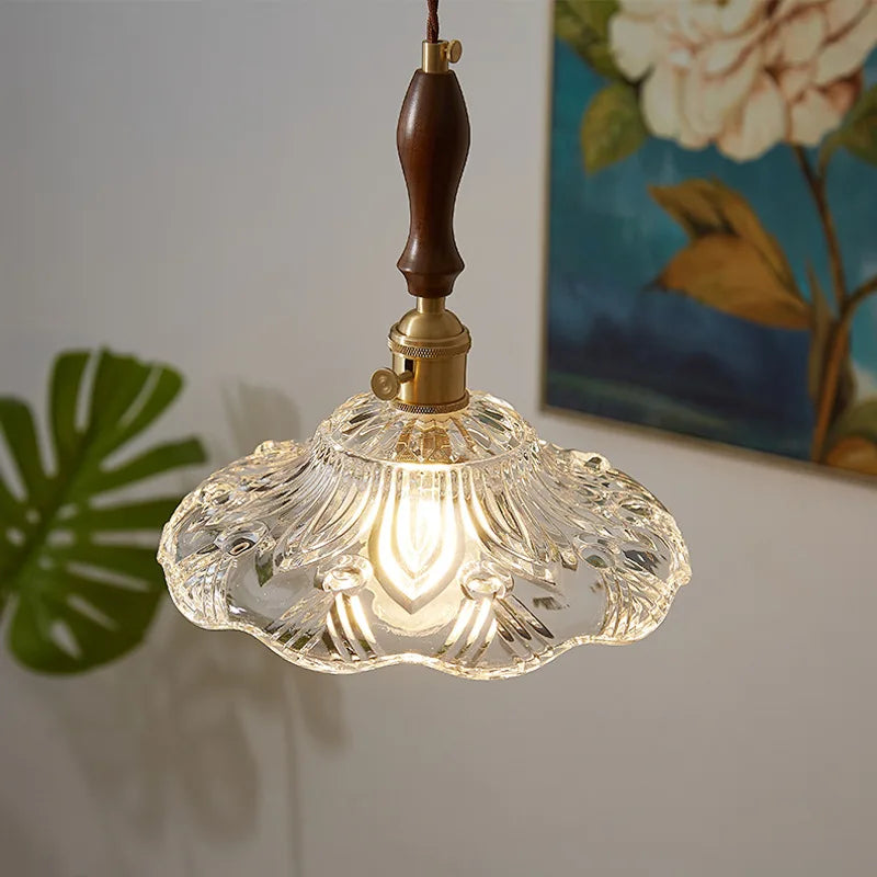 Afralia™ LED Pendant Lamp Elegant Copper Glass Modern Style Hanging Light Fixtures