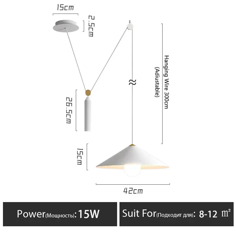 Afralia™ Nordic Modern Chandelier LED Lamp for Dining Room and Study