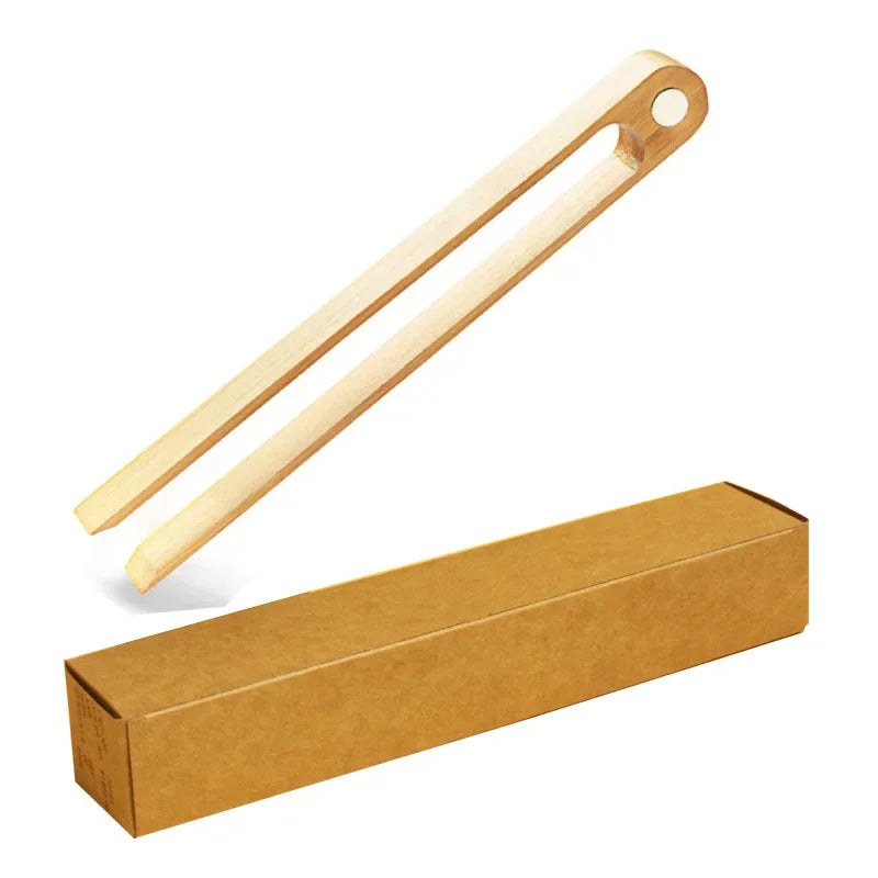 Afralia™ Bamboo Toaster Tongs Kitchen Utensils Bread Making Tools Easy to Clean