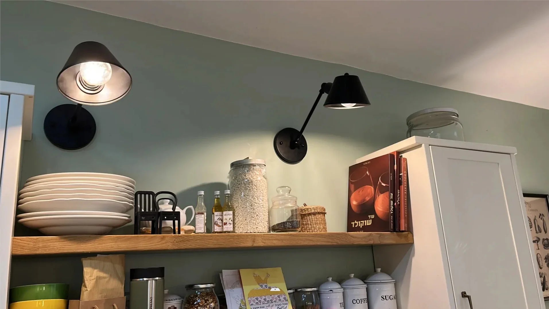 Afralia™ Vintage Iron Wall Sconce Lighting, E27 LED, Black Rustic Arm Wall Lights