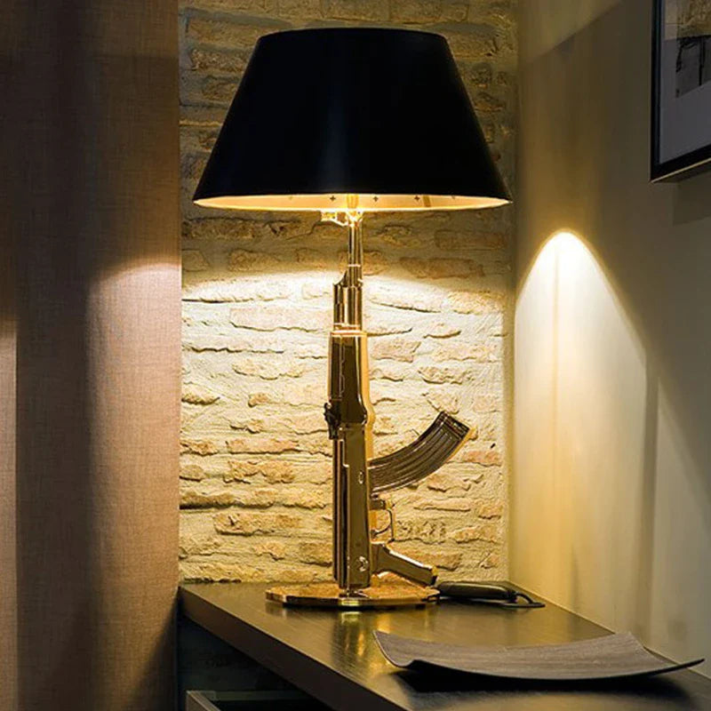 Afralia™ AK47 Gold LED Floor Lamp - Modern Designer Corner Light for Living Room